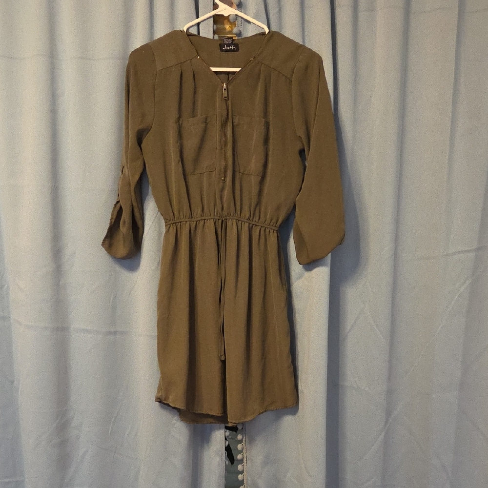 Justify Olive Long Sleeve Dress